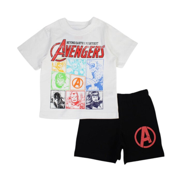 6 (2) Παιδικό Σετ T-shirt – Βερμούδα Avengers - Image 1